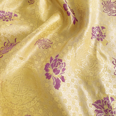 Tela de Satén Amarillo Nylon para Proyectos DIY Infantiles y Bolsitas Decorativas Brocado - Image 3