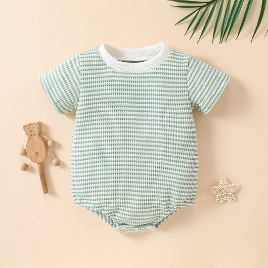 Pelele de Algodón a Rayas para Bebés Niños y Niñas - Image 2