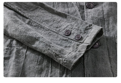 Camisa Suelta de Lino para Hombre - Diseño Minimalista y Versátil - Image 11