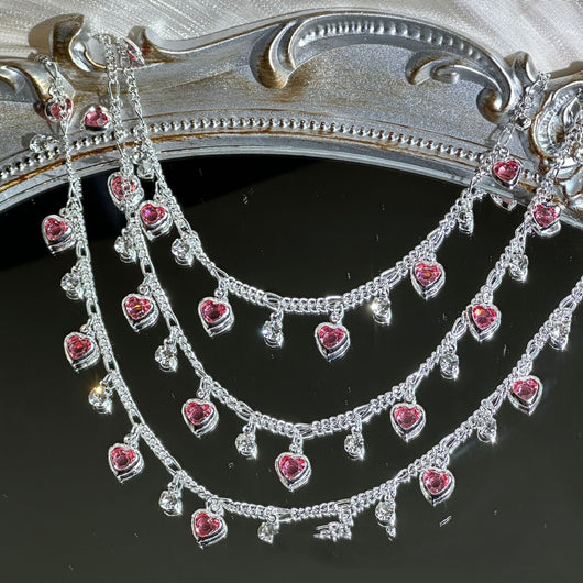 Cadena con Corazón de Strass Brillante y Resistente - Image 6