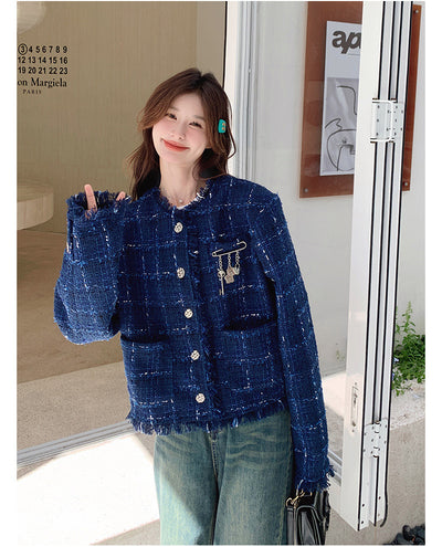 Chaqueta Retro Azul Premium con Detalles de Borlas - Image 9