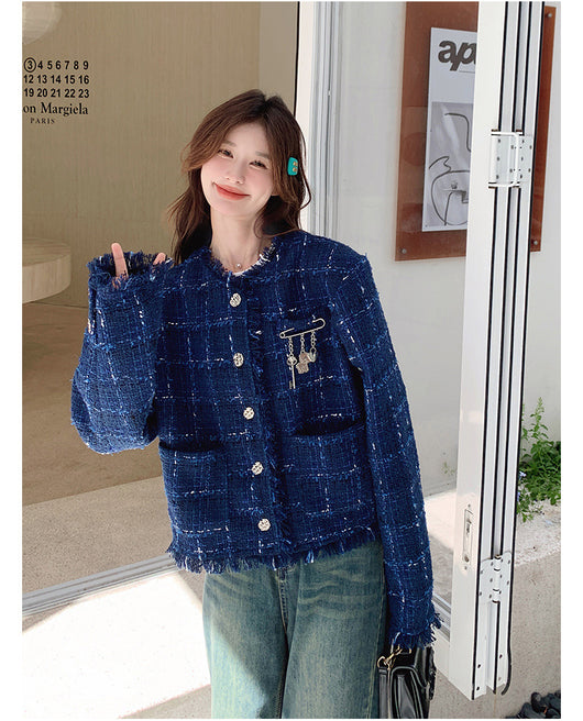 Chaqueta Retro Azul Premium con Detalles de Borlas - Image 9