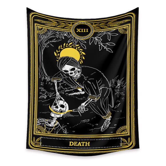Tapiz de Tarot Psicodélico Bohemio con Fondo Místico