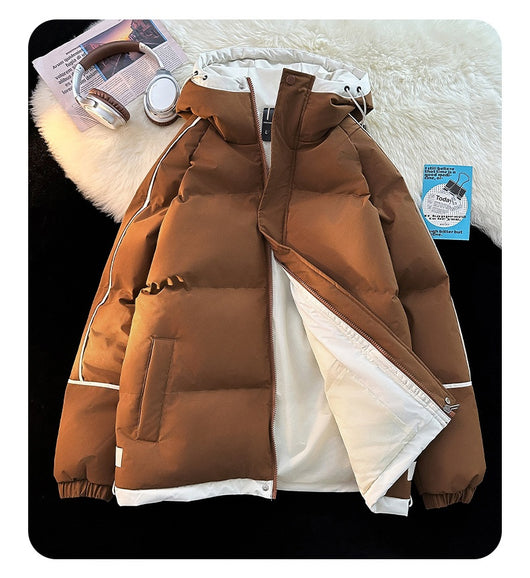 Abrigo Acolchado Holgado con Capucha - Algodón Casual para Hombre - Image 26