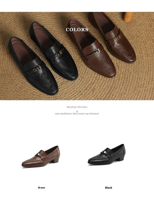 Zapatos de Cuero Británicos con Tacón Bajo de 3cm - Estilo Casual Primavera para Mujer - Image 28