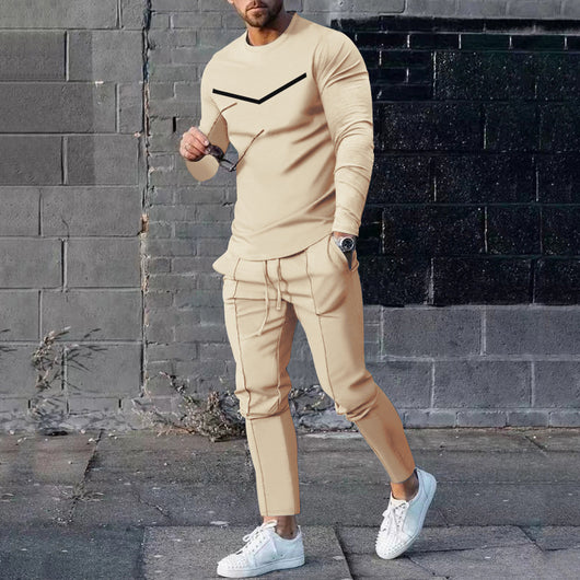 Conjunto Elegante de Pantalón y Camiseta Manga Larga para Hombre - Image 7