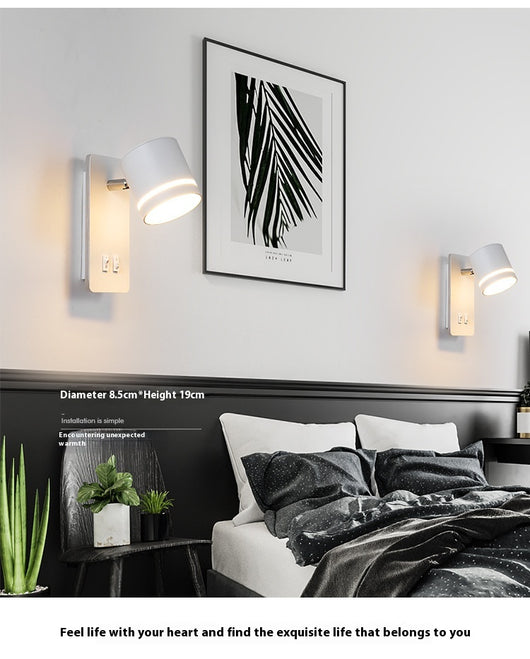 Lámpara LED de Lectura Minimalista Nórdica para Mesita de Noche - Image 10