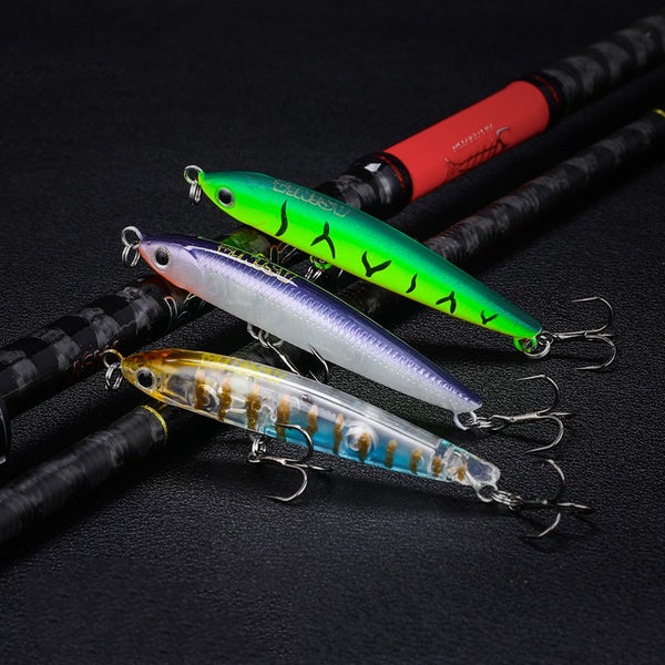 Señuelo Artificial de Largo Alcance para Pesca de Lubina en Ríos de Agua Dulce