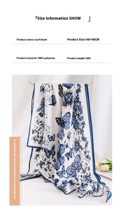 Pañuelo Versátil de Poliéster con Estampado Vintage - Image 15