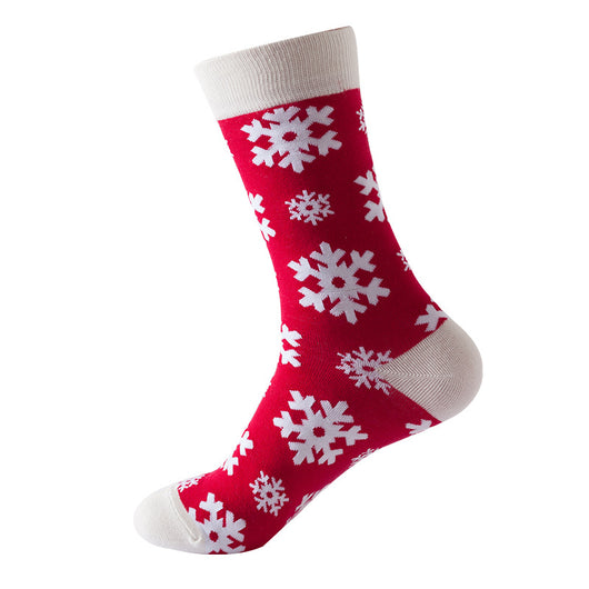 Calcetines Navideños de Algodón con Reno y Nieve - Diseño Festivo Alegre - Image 12