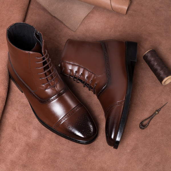Botas de Cuero Artesanales con Soporte Ortopédico
