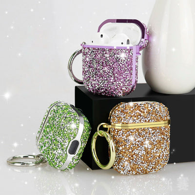 Estuche de Auriculares Bluetooth de Lujo con Incrustaciones de Diamantes - Image 5
