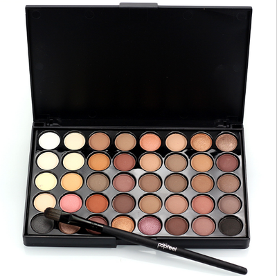 Paleta de Sombras Mate y Brillantes con Brochas - Tonos Tierra - Image 10