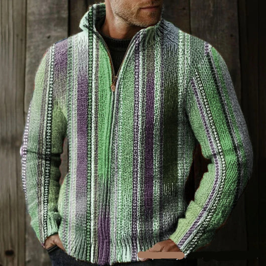 Chaqueta Navideña Casual para Hombre con Estampado 3D y Cierre - Image 12