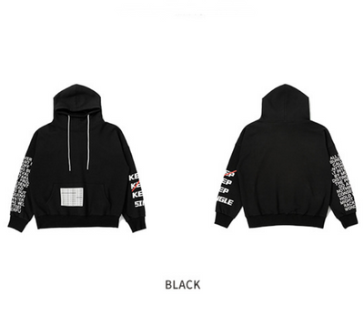 Sudadera Oversized con Capucha y Letras Estampadas en Terciopelo - Image 6