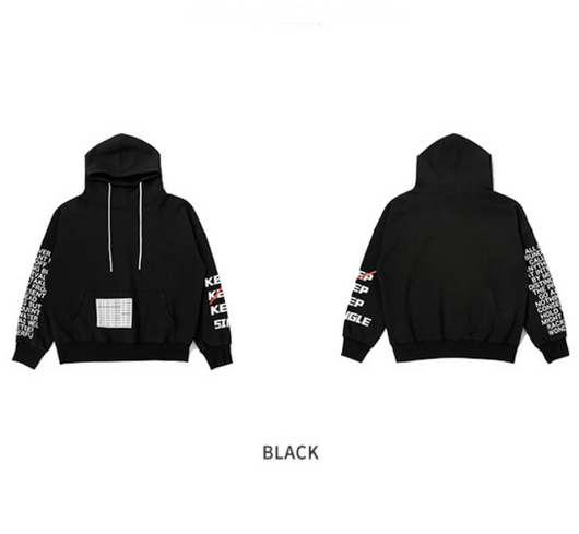 Sudadera Oversized con Capucha y Letras Estampadas en Terciopelo - Image 6