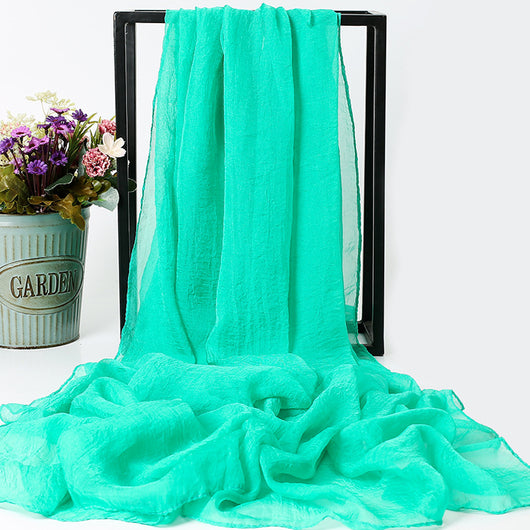 Pañuelo de Seda Simulada para el Sol - Chal Protector UV para Mujer - Image 20