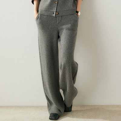 Pantalones de Cashmere Anchos de Cintura Alta - Diseño Elegante y Favorecedor - Image 8