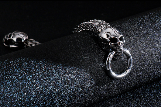 Pulsera de Acero Titanio Calavera Dominante - Image 22