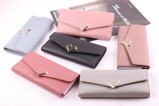 Cartera Mujer Grande Love - Diseño Simple y Elegante con Múltiples Compartimentos