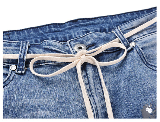 Jeans Slim Fit Elásticos con Detalles Graffiti y Rotos - Image 8