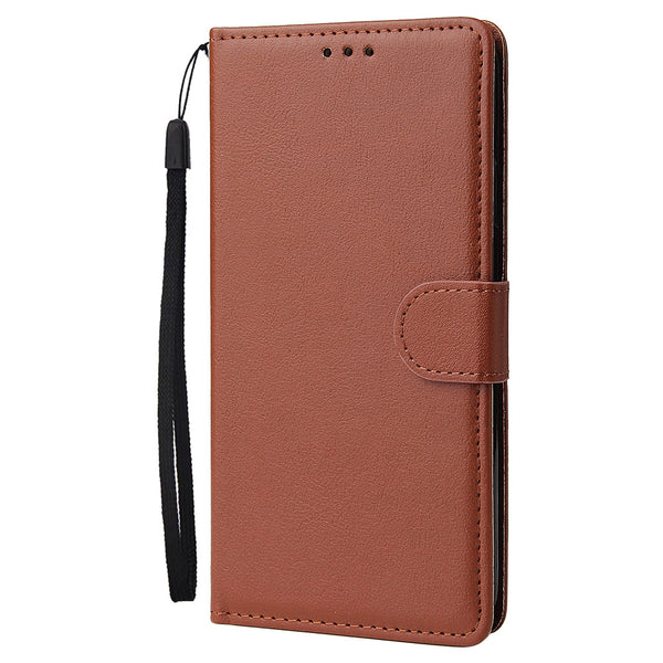 Funda de Cuero para Teléfono 7plus con Cartera de Tarjetas