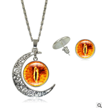 Conjunto de Joyería Ojo de Gema - Collar y Aretes Elegantes de Moda Europea - Image 6