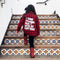 Blusa Infantil a Cuadros Rojo con Estampado de Letras