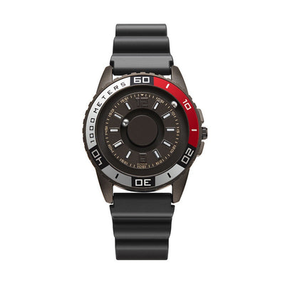 Reloj de Tecnología Magnética con Cuerpo Metálico Negro