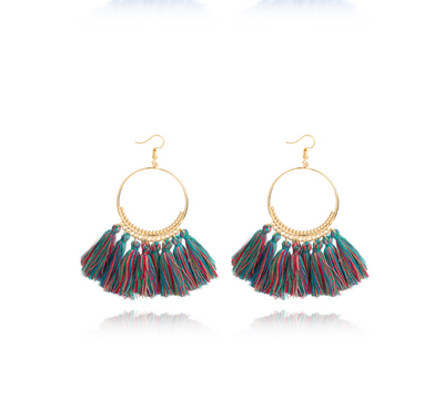 Aretes Colgantes Circulares Elegantes - Image 8