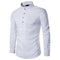 Camisa Casual Hombre Algodón Lino Cuello Mao Manga Larga Estilo Chino Tradicional