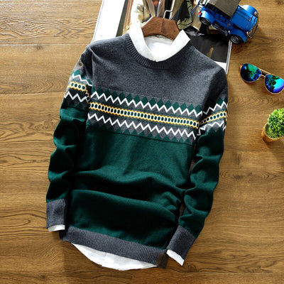 Suéter Cuello Redondo Otoño Invierno - Pullover Cómodo y Versátil - Image 3