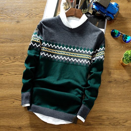 Suéter Cuello Redondo Otoño Invierno - Pullover Cómodo y Versátil - Image 3