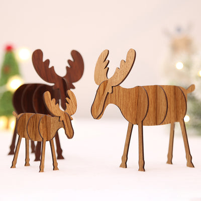 Adornos Navideños de Reno en Madera Artesanal - Image 4