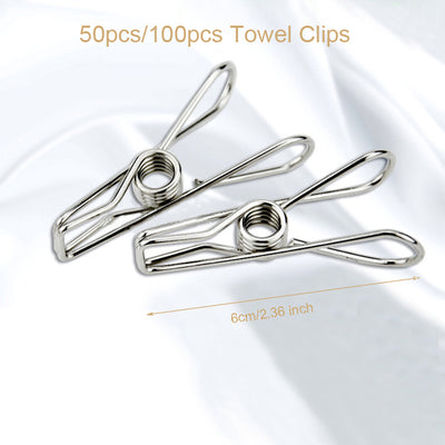 Pinzas de Ropa Acero Inoxidable Antirrayadoras de Agarre Fuerte