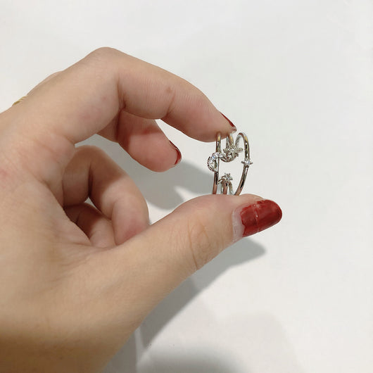 Anillo de Luna y Estrella Hueca - Image 10