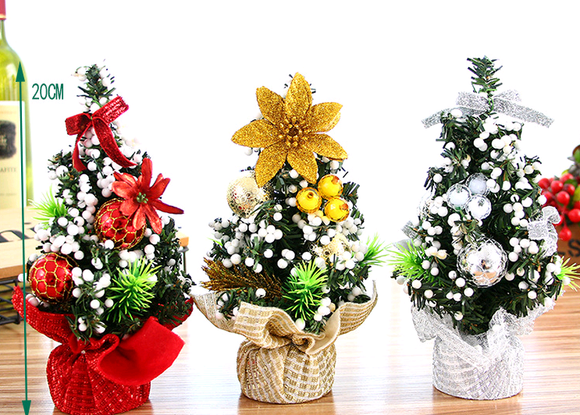 Árbol de Navidad Miniatura 20cm - Decoración Navideña de Escritorio