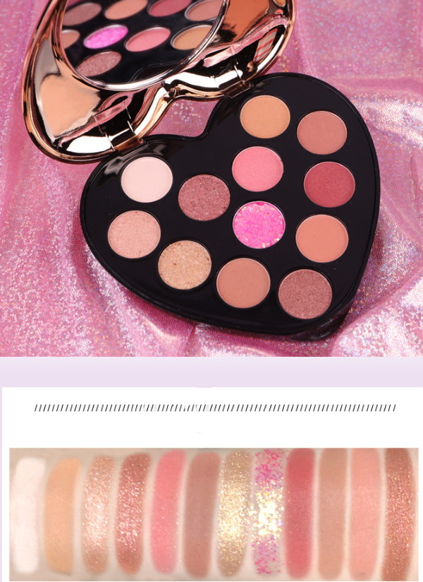 Paleta de Sombras en Forma de Corazón - 12 Colores Profesionales - Image 6