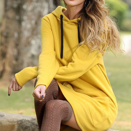 Vestido Sudadera con Capucha y Bolsillos - Image 3
