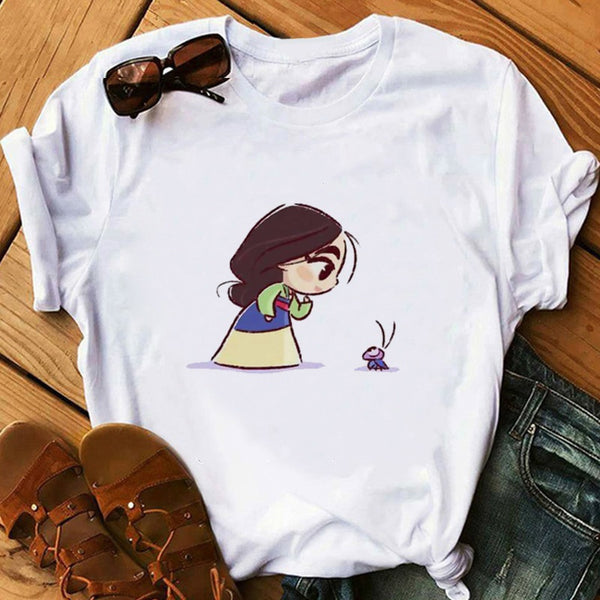 Camiseta Estampada Princesa para Mujer
