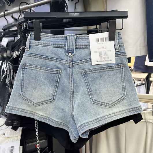 Shorts Denim con Cadena Decorativa - Estilo Fashion - Image 9