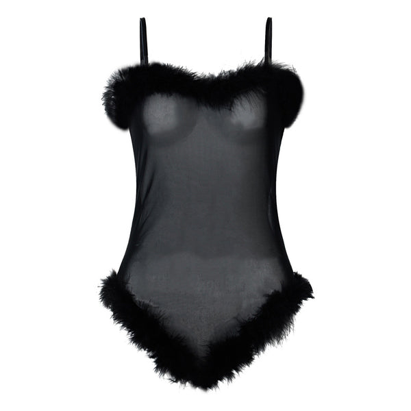 Traje de Baño Enterizo con Red Fruncida para Mujer