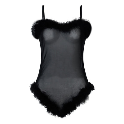 Traje de Baño Enterizo con Red Fruncida para Mujer