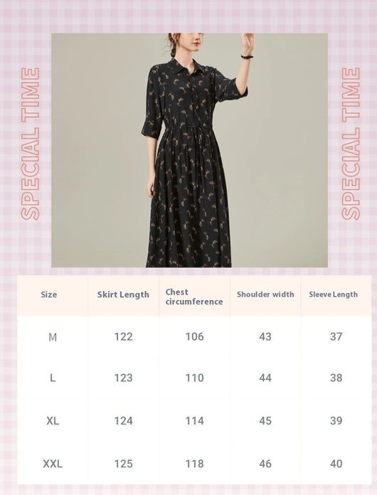 Vestido Camisero de Seda Floral Largo - Image 6