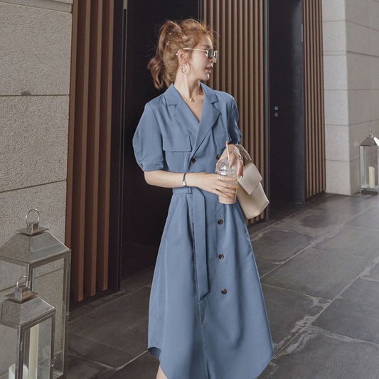 Vestido Camisero Retro Francés para Mujer