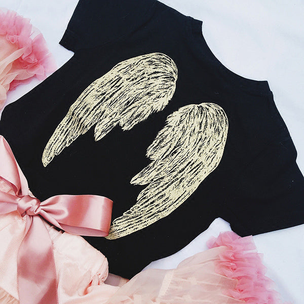 Camiseta Infantil con Alas de Ángel
