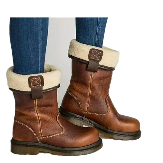 Botas Planas Cálidas Acolchadas para Mujer Talla Grande - Image 5