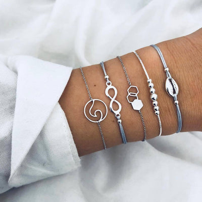 Set de Pulseras Bohemias Vintage con Cuentas y Amuletos para Mujer - Image 9