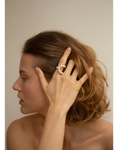 Anillo Creciente de Perlas en Degradé - Image 4