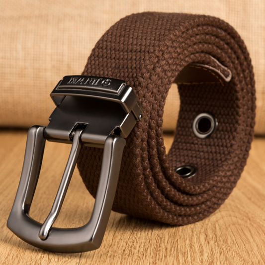 Cinturón de Lona Gruesa con Hebilla para Hombre - Resistente y Versátil - Image 2
